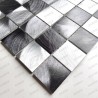 mosaico aluminio frente cocina ducha baño Carson Gris