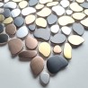 stainless steel splashback kitchen shower tiles mosaic stainless cm - duo