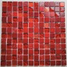 Tile mosaic glass and stone 1 sheet Alliage Rouge