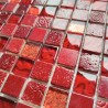 Mosaico de vidrio y piedra cocina ducha bano 1m Alliage Rouge