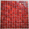Mosaique cuisine et salle de bains verre et pierre 1m Alliage Rouge