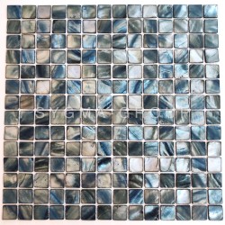 mosaique de nacre coquillage salledebain et douche Nacarat Gris