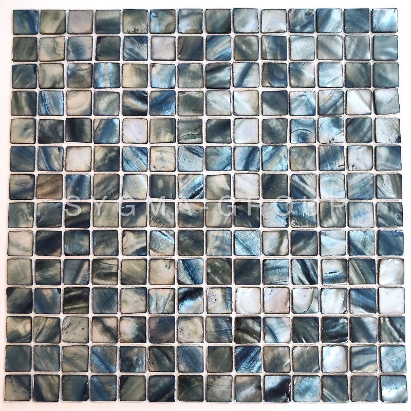 azulejo de mosaico de perlas perlas de baño Nacarat Gris