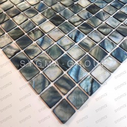 mosaic tile of Pearl tile shower bath Pearl Nacarat Gris