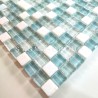 Tile mosaic glass and stone Italian shower 1 sheet Acana