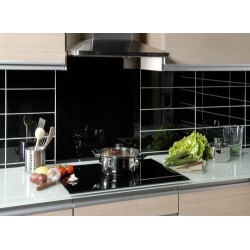 credence cuisine verre laque carrelage 60 x 60 cm NOIR