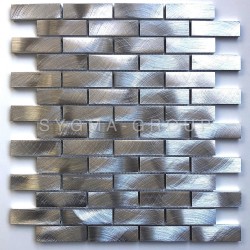 mosaico aluminio frente cocina ducha baño ATOM