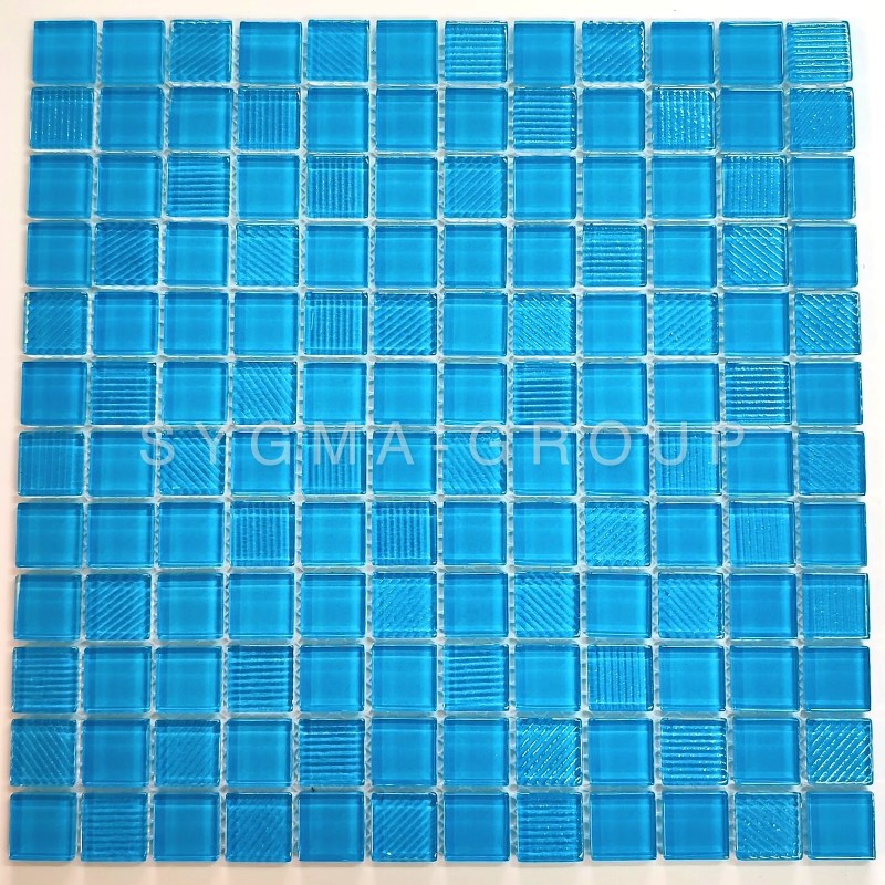Carrelage mosaïque Lorens Bleu pour salle de bain