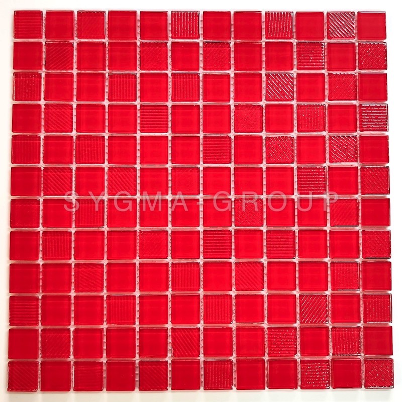 Carrelage mosaïque Lorens Rouge pour salle de bain et crédence cuisine. Carrelage mosaïque Lorens Rouge pour salle de bain et crédence cuisine.