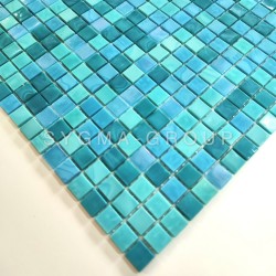 Stunning Zalina glass mosaic tiles for kitchen backsplash design.