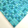 Stunning Zalina glass mosaic tiles for kitchen backsplash design.