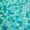 Blue glass mosaic tiles Zalina for luxurious shower and pool decor.
