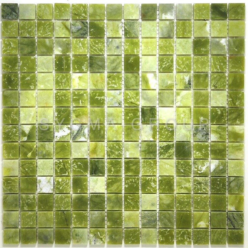 Elba: Luxurious Green Marble Mosaic Tiles – Perfect for Any Interior Elba: Luxurious Green Marble Mosaic Tiles – Perfect for Any Interior