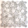 White marble mosaic pebble tile for bathroom floors and walls