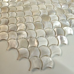 Silene Blanc Mother-of-Pearl Mosaic: Luxury Bathroom Floor and Wall Tile