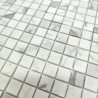 Marble mosaic tile for shower and bathroom model NIZZA BLANC