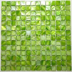Shell mosaic tile kitchen and bathroom Nacarat Vert