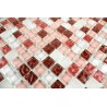 Carrelage mosaique verre hammam 1 plaque OPUS ROUGE