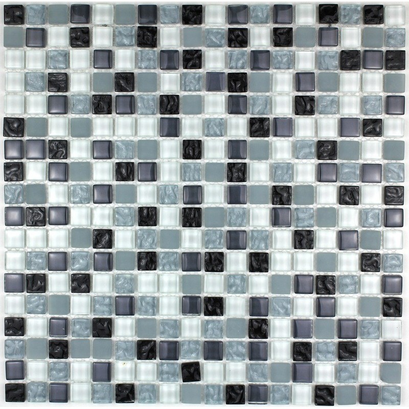 Carrelage mosaique verre salle de bain 1 plaque OPUS NOIR Carrelage mosaique verre salle de bain 1 plaque OPUS NOIR