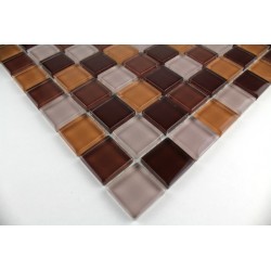 Mosaique carrelage verre 1 plaque MADURO