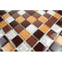 Mosaique carrelage verre 1 plaque MADURO