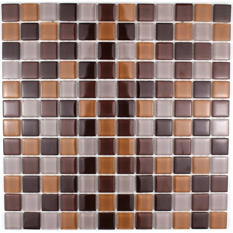 Mosaique carrelage verre 1 plaque MADURO