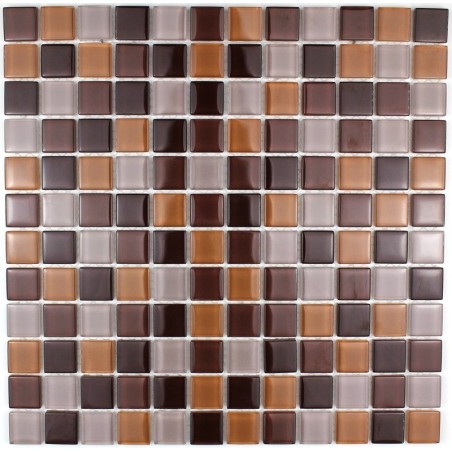 Mosaique carrelage verre 1 plaque MADURO