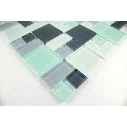 Mosaique carrelage verre 1 plaque DOMINO PINCHARD