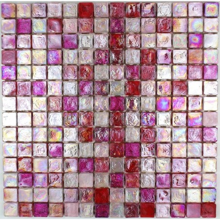 Glass mosaic wall and floor shower bathroom or kitchen Arezo Rose