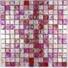 Mosaique carrelage verre 1 plaque Arezo Rose