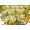 suelo mosaico cristal ducha baño frente cocina Arezo Jaune
