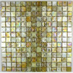 suelo mosaico cristal ducha baño frente cocina Arezo Jaune