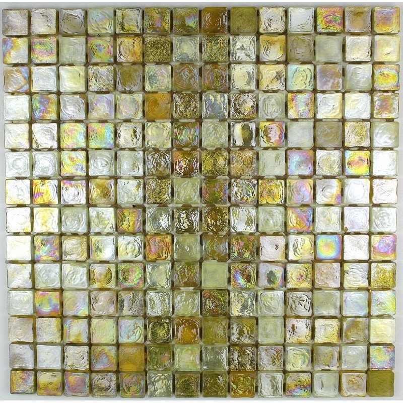 suelo mosaico cristal ducha baño frente cocina Arezo Jaune