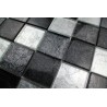 Carrelage verre mosaique credence cuisine 1 plaque LUX NOIR