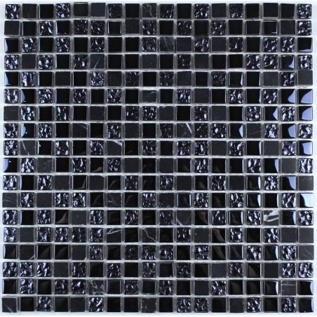 Carrelage mosaique verre et pierre hammam 1 plaque Nanda