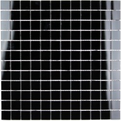 mosaique verre carrelage effet miroir 1 plaque REFLECT NOIR