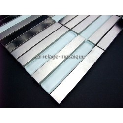 carrelage inox et verre mosaique credence MULTILINER