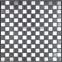 carrelage inox mosaique credence cuisine DAMIER20