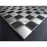 carrelage inox mosaique credence cuisine DAMIER20