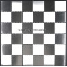 carrelage inox cuisine mosaique mural DAMIER 48
