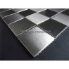 carrelage inox cuisine mosaique mural DAMIER 48