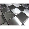 carrelage inox cuisine mosaique mural DAMIER 48