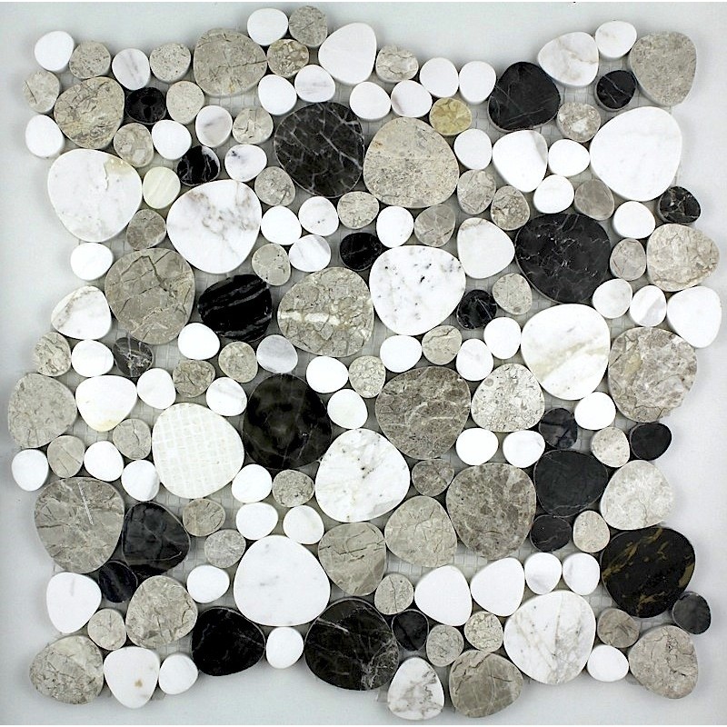 Tile stone pebbles flat mosaic marble Futuna