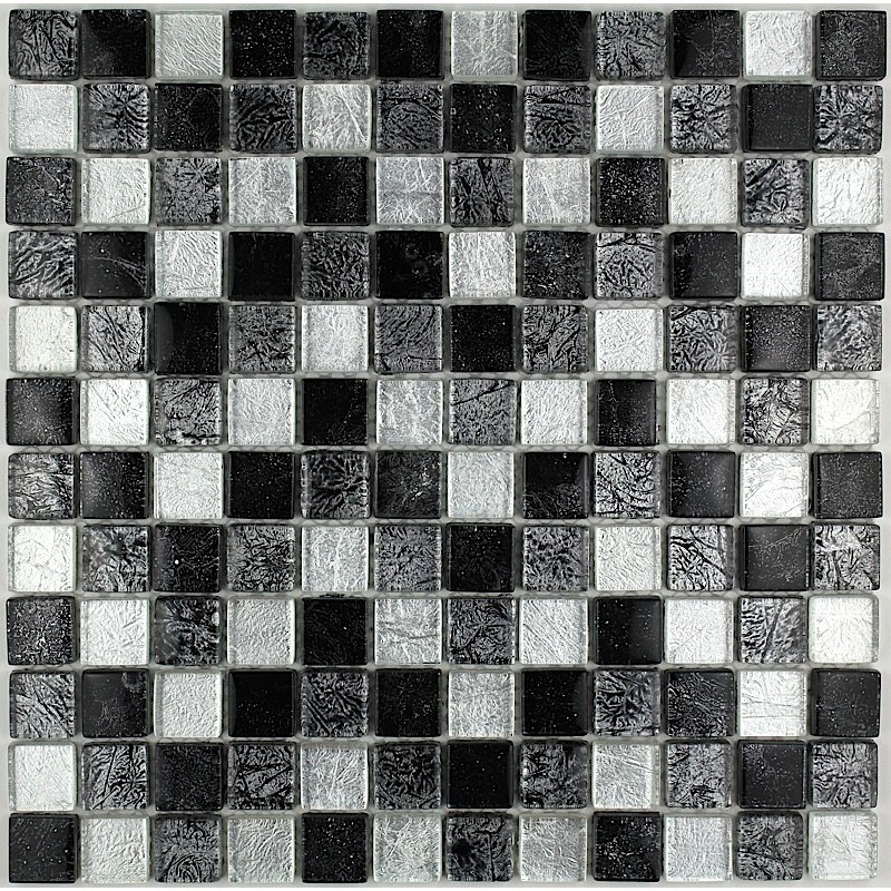 carrelage verre mosaique cuisine salledebain LUXNOIR23