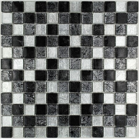 carrelage verre mosaique cuisine salledebain LUXNOIR23
