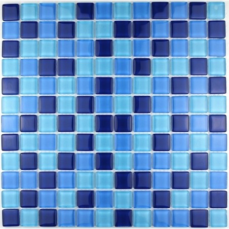 Mosaique carrelage verre 1 plaque NOIR MIX Mosaique carrelage verre 1 plaque NOIR MIX