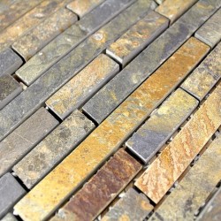 Mosaique carrelage verre 1 plaque NOIR MIX