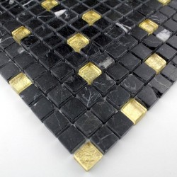 mosaic tiles glass and stone Mandala Gold