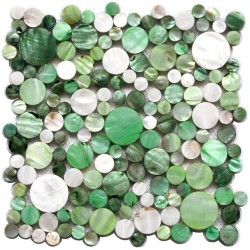 carrelage nacre mosaique REDONDO VERT