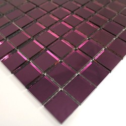mosaique carrelage en verre effet miroir REFLECT VIOLET